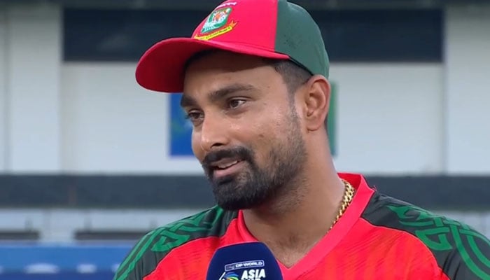1345147_950925_bangali_updates Bangladesh captain Liton Das speaks during toss against Sri Lanka at the Dubai International Cricket Stadium, September 20, 2025. — Screengrab