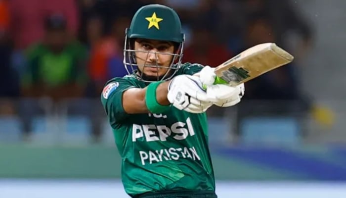 Pakistans Saim Ayub plays a shot during their ACC Mens T20 Asia Cup 2025 Super Fours match against India at the Dubai International Cricket Stadium on September 21, 2025. — Reuters