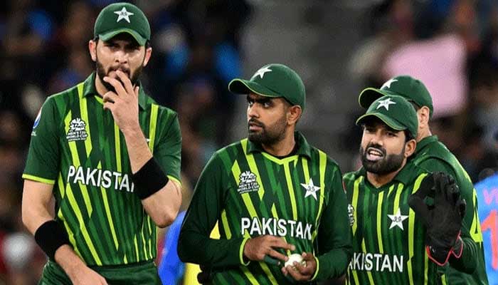 Undated picture of Pakistan cricketers Shaheen Shah Afridi (left), Babar Azam (centre), and Mohammad Rizwan. — AFP
