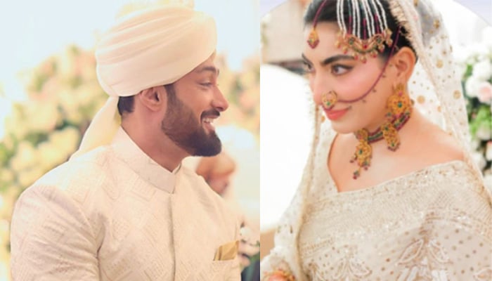 Pakistani singer Umair Jaswal and wife Nabiha. — Instagram@umairjaswalofficial/@nabiha.uj