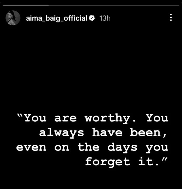 — Instagram@aima_baig_official