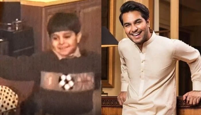 A collage of Pakistani singer Asim Azhar of his childhood and recent pictures. — Instagram@asimazhar