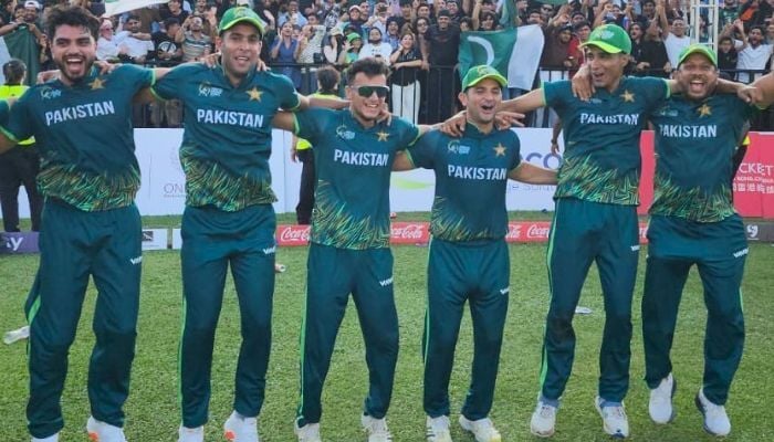 1356764_3630326_0011_updates Pakistan team celebrate winning the Hong Kong Sixes tournament, in Hong Kong, November 9, 2025. — Facebook/@Pakistan Cricket Team