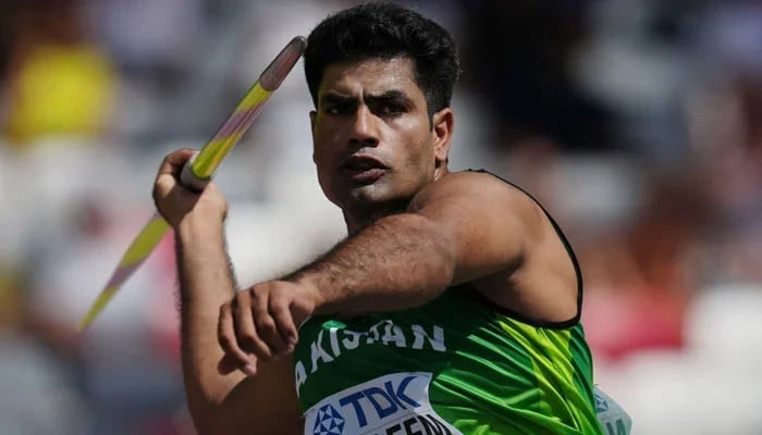 1359102_3048941_arshad-nadeem-2_updates Pakistan’s Arshad Nadeem in action during the World Athletics Championship at the National Athletics Centre, Budapest, Hungary, on August 25, 2023. — Reuters