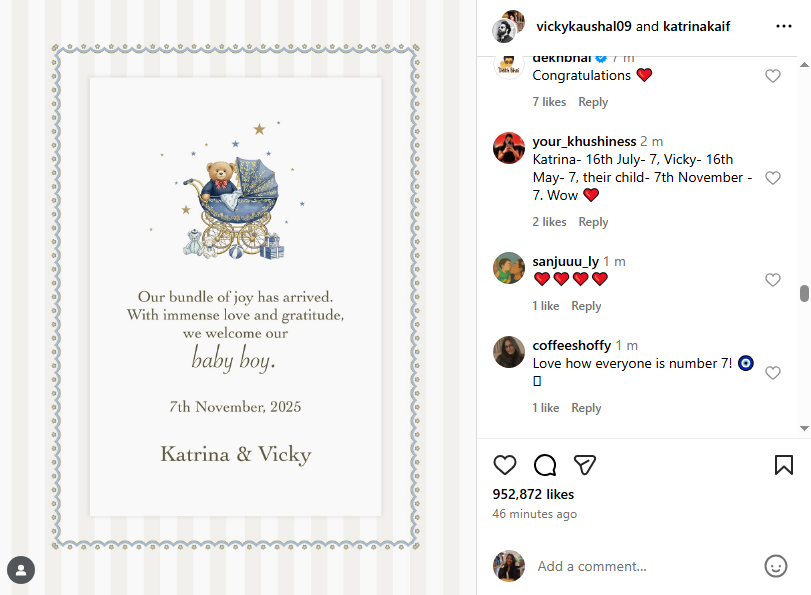 632478_1416420_updates Katrina Kaif, Vicky Kaushal announce birth of baby boy
