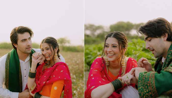 Actors Khaqan Shahnawaz and Sabeena Syed seen in this collage. — Instagram/@khaqanshahnawaz