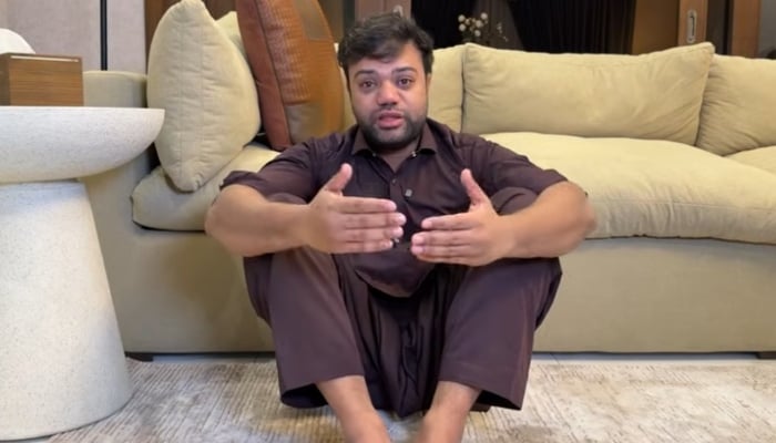 YouTuber Saadur Rehman, popularly known as Ducky Bhai gets emotional recounting his experience in NCCIA custody in this image taken from a video released on his YouTube channel, December 7, 2025. — YouTube/DuckyBhai