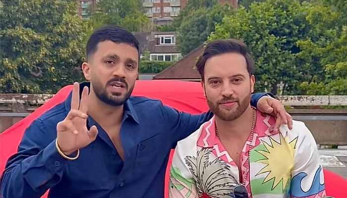 639361_1952083_updates British-Pakistani social media influencer and TikToker Zaraq Nazir (right) with YouTuber Rajab Butt can be seen in this undated screengrab taken from a TikTok video. — Reporter