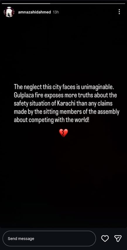 Heartbroken: Pakistani celebrities mourn losses, pray for victims of Gul Plaza fire