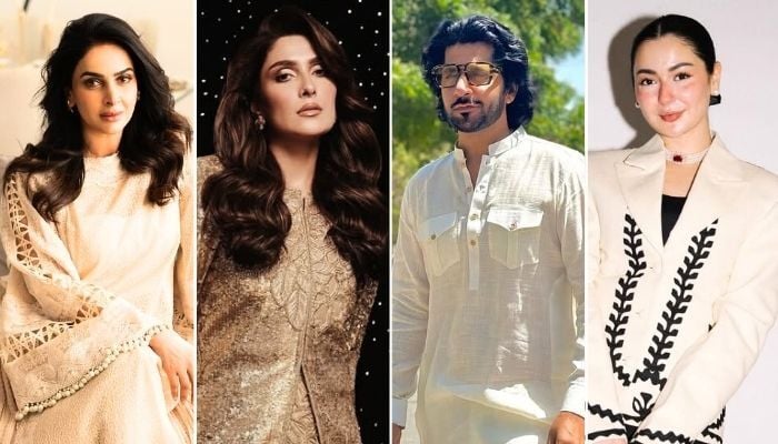From left to right, actor Saba Qamar, Ayeza Khan, Imran Ashraf, and Hania Aamir. — Instagram