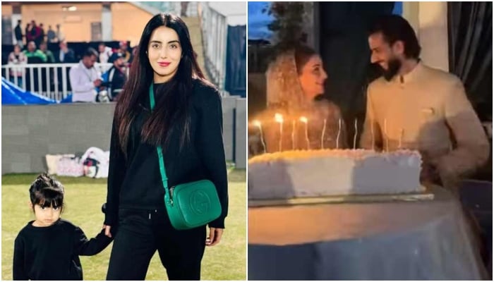 651374_519743_updates This collage shows Imad Wasims ex-wife Sannia Ashfaq (left) standing with her daughter, and cricketer poses with second wife in another picture. — Instagram/@Sannia_Ashfaq